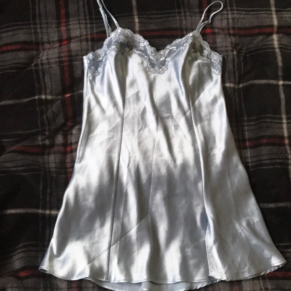 Ice Blue Victoria’s Secret Slip and Robe size XS